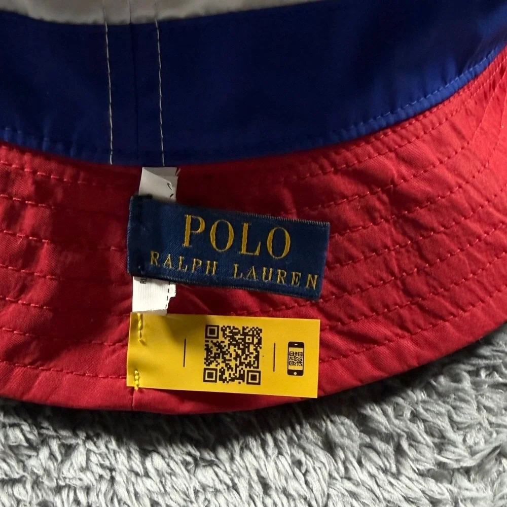 Polo Ralph Lauren Bucket Hat Mens L/XL Multicolor Reversible Colorblock Spellout